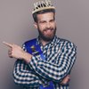 𝘾𝙝𝙖𝙣𝙖𝙘𝙤 Birthday Crown and Sash for Men, King Rhinestone Tiara and Glitter Sashes Hair Accessories Set, Crystals Happy Birthday Gift and Decoration for Party Favors