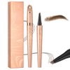 Microblading Eyebrow Pen, Upgraded 3D Waterproof Microblading Eyebrow Pencil, 4-Tip Eyebrow Pencil Contouring Pen, Natural Makeup Long-Lasting Fine Stroke Magic Eyebrow Pencil for Women (Brown)
