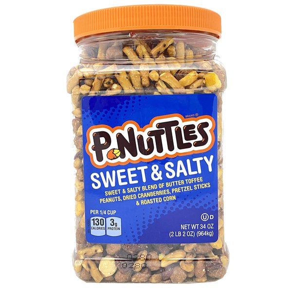 P-Nuttles Sweet & Salty Butter Toffee Peanuts Jar (34 Ounces) Made in the USA, Kosher