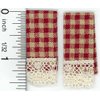 Dollhouse Miniature Set of 2 Country Red Dish Towels
