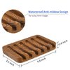 SUBEKYU Wooden Soap Dishes for Bathroom/Shower, Bar Soap Holder with Self Draining Tray, Natural Waterfall Drain Soap Saver, Teak (2P)
