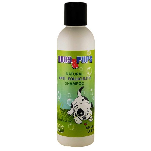 Dogs n Pups Shampoo for Dogs with Folliculitis, Hot Spot, Mange, Dandruff - 6.0 oz