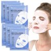 HUYEHF Collagen Face Mask, Hydrating Overnight Hydrogel Mask, Pore Minimizing, Elasticity Improvement, Firming, Moisturizing Bio Collagen Facial Mask- 6 Pack