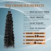 Deep Wave Crochet Hair For Black Women Curly Braiding Hair 16 Inch 2 Packs Ocean Wave Braiding Hair Extensions Soft Crul Crochet Hair For Boho Braids(16inch, 2pack, black)…