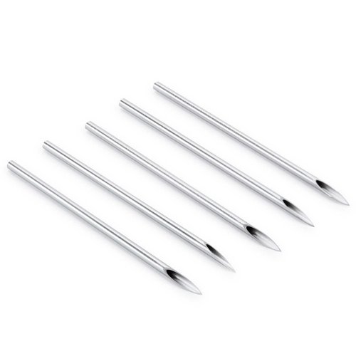 BodyJewelryOnline 25pcs 18G Piercing Needles, Stainless Steel Sterile Disposable Ear Nose Navel Nipple Lip Piercing Needles for Cartilage Piercing
