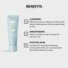 Gle Face Cleanser for Sensitive Skin Purifying Foaming Gel pH Balancing Daily Sensitive Skin Face Wash, Hyaluronic Acid, Oil Free and Soap Free Non Comedogenic | 4.9 fl oz
