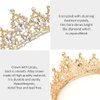 Gold Queen Tiara, Didder Crystal Wedding Tiara for Women Princess Crown for Girls Rhinestones Tiaras and Crowns for Women Tiaras for Girls Hair Accessories for Bridal Birthday Prom Costume Gift