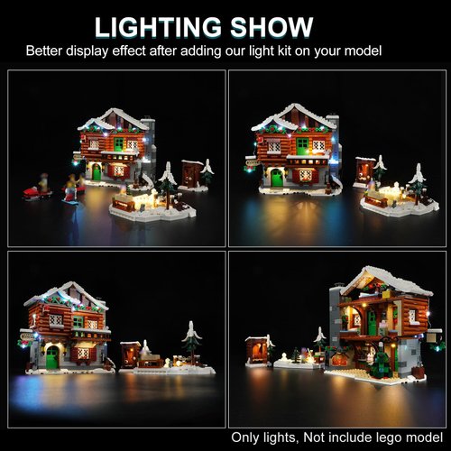 DALDED LED Lighting Kit for Lego Icons Alpine Lodge, LED Light Compatible with Lego 10325 Building Block Models (Remote Control Version)