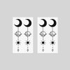 Oottati 2 Sheets Small Tiny Temporary Tattoo Stickers Moon Sun Planet Arrow