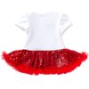 Reborn Baby Doll Clothes Outfit for 20-23 Inch Reborns Newborn Babies Matching Clothing Headband Mom Red Heart Tutu Dress Shoes Three-Piece Set