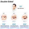 AMISCE 30x Magnifying Handheld Mirror, 2-Sided with Adjustable Stand, Portable, Acrylic Frame, 5'' Diameter, Perfect for Makeup, Shaving, Deep Cleaning