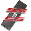 Yoaoo 2X OEM Chrome Ss Emblems Metal Decal 3D Logo for Camaro Zl1 1Le Series Red