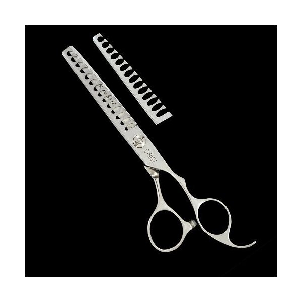 Kashi C-505V Polish Double Side Teeth 14 Teeth 6" Thinning/Texturizing Shears
