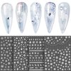 Snowflake Nail Art Stickers 10 Sheets Christmas Snowflake Nail Decals 3D Self-Adhesive Winter Theme Nail Sticker White Snowflake Nail Art Design Decals DIY Nail Decoration Supplies for Women Girls
