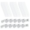 30 Sets (60 PCS) Vertical Blinds Replacement Slats, Sturdy Vertical Blinds, Comes with 12 PCS Shutters Metal Clips, Easy to Use, for Perpendicular Shutters Repair, White