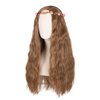 FYXZHUO Mixed Brown Cosplay Tiger King Wigs for Women,With Braid Long Wavy Girl Princess Costume Wig,Suitable for Daily Wear and Masquerade