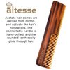 Altesse 11043 Fine Tooth Comb Pocket Comb Tortoiseshell Hair Styling Comb for Men (5.5") and Fine Tooth Combs for Women Essential Facial Hair Detangling Comb For Beard Kit for Men Handmade in France