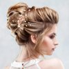 BOWINR 4 Pcs Wedding Hair Comb Pearl Crystal Bride Rose Gold Hair Accessories Hair Side Comb Clips Flower Rhinestone Head Pieces for Bridesmaid Women and Girls