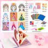 Tudaymol 4-in-1 Art & Craft Activity – DIY Dress Up Stickers, Makeup Kit, Foil & Gems Art, Creative Princess Fun, Costume Ideas & Accessories, Travel Toy, Gifts for Girls Ages 4-8-12