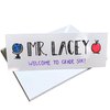 Dry Erase Name Tent Table Cards 8.5" x 3" (30 Pack) Reusable Name Cards, Classroom Name Tags, Wedding Guest Name Tents