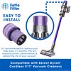 Fette Filter - 4 Pack Vacuum Filters Replacement Parts Compatible with Dyson V11 Torque Drive V11 Animal V11 Complete V11 Extra V15 Detect V15s Detect Submarine Vacuums Part # 970013-02, 97001302