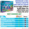 MOMOTOYS Sewing Kit for Kids, Fun & Educational Mermaid and Sealife Sew Craft Set for Boys and Girls Ages 8-12, Complete Beginner Sewing Kit with Felt Plushie for Creative DIY Projects
