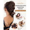 KooKaStyle claw clip in ponytail extensions 10" short fake ponytail natural synthetic hairpieces light brown mix caramel blonde for women daily use