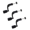LDEXIN 3pcs Plastic Rotatable Fishing Reel Power Handle Grip Crank Arm Spinning Reel Folding Rotary Knob Repair Parts Black