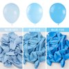 PartyWoo Baby Blue Balloons 138 pcs Blue Balloons Light Blue Balloons Different Sizes Pack of 18 12 10 5 Inch Pastel Blue Balloon Arch Kit Garland for Boy's Baby Shower Party Decorations Blue-Q13