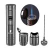 XIFEI Cigar Lighter, Cigar Puncher, Cigar Draw Enhancer, Cigar Stand, All-in-one Lighter (Gun ash)