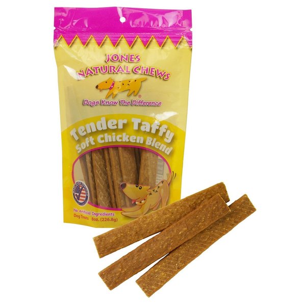 Jones Natural Chews Chicken Tender Taffy Dog Treat, 8oz