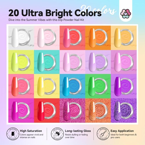 SAVILAND Nail Dip Powder Kit: 2024 Upgrade Keratin Pastel Pink Dip Powder 4PCS Dipping Powder Liquid Set Base Top Activator Brush Saver for Dip French Nails Starter Manicure DIY Salon Home 20 Colors