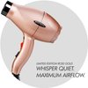 Sam Villa Lightweight & Quiet Ionic Professional Hair Dryer With Variable Speed & Temperature, Rose Gold