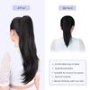 ponytail extension,24" claw clip hair extensions ponytail Long straight hair Hair Extension Natural Looking Synthetic Hairpiece for Women Natural Black