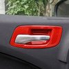 crosselec Red Carbon Fiber Inner Door Handle Bowl Cover Trim for Dodge Charger 2011-2021/ Chrysler 300 2015-2021