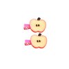 2PCS Red Apple Hair Clips for Women Girls Bangs Side Hairpins Funny Barrettes Duckbill Hair Accessories