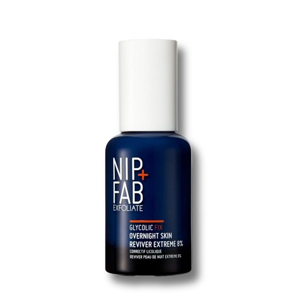 Nip+Fab Glycolic Fix Overnight Skin Reviver Extreme 8%, 1.52 fl oz, Face Skin Exfoliant with Lactic Acid and Special Formula to Soften, Hydrate and Regenerate