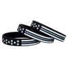 Sainstone Thin Gray Line American Flag Bracelets - Thin Silver Line Correctional Officers Silicone Wristbands Gifts for Prison Guards, Probation Officers, Parole Officers, Bailiffs, Jailers (Unisex)