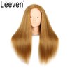 20 Inch Mannequin Head 60% Human Hair Styling Training Head Manikin Cosmetology Head Hair Hairdressing training Face Makeup Practice head 27#