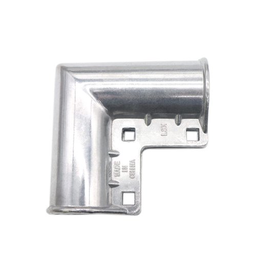 4 Packs Aluminum Chain Link Fence Gate Corners, Gate Elbow with 90 Degree Angle Design for 1-3/8" x 1-3/8" Outdoor Diameter Pipe, Pressed Gate Corner Include Bolts, Easy to Install on Gate