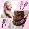 4 Pieces Detangling Massage Hair Brushes Curved Vent Hair Brushes Vented Styling Hair Comb Barber Hairdressing Styling Tools for Women Girls Hair Styling, 4 Colors