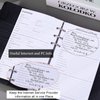 Password Address Book Refill Pages for 6-Ring Refillable Binder Password Address Notebook Replacement Page with 6 Holes 3.9″x 6.7″