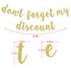 Don't Forget My Discount Banner, Retirement Party Decorations Supplies for Women Men, 50th 60th 70th 80th 90th Birthday Anniversary Bunting Sign, Old People Bday Ornament, Pre-strung, Gold Glitter