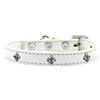 Mirage Pet Products 631-15 RD20 Fleur De Lis Widget Dog Collar, Size 20, Silver/Red