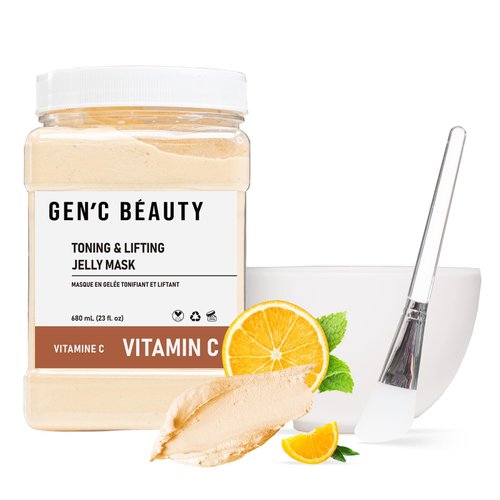 GEN'C BÉAUTY Jelly Mask Set Jelly Mask Powder Hydrating Moisturizing for Spa and Home use (Vitamin C)