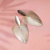 Sttiafay Boho Exaggerated Leaf Drop Earrings Punk Metal Leaf Earrings Long Chunky Leaf Stud Earrings Gold Geometric Statement Earrings Jewelry for Women