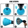 Collapsible Hair Dryer Diffuser,Silicone Dryer Hair Diffuser for Curly Hair- ​​​Lightweight Portable Travel ​Folding Design ​Fit Most Hair Dryers with Nozzle Diameter D-1.57Inch to 1.96 Inch (Teal)