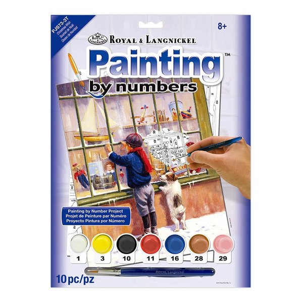 Royal Brush Junior Small Paint by Number Kit 8.75"X11.75", Christmas Wish