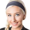 Hipsy Adjustable & Stretchy Basic Xflex Wide Headbands for Women Girls & Teens (5pk Basic Black/Burgundy/Navy/Plum/Dark Grey)