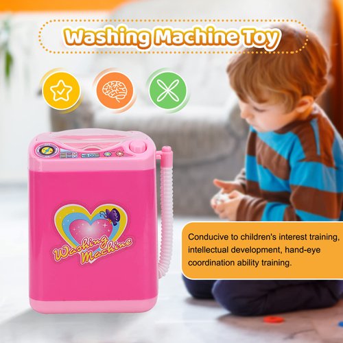 Washing Machine , Kids Mini Simulation Electric Automatic Washing Machine, Lightweight Small Appliance with Realistic Details, Perfect for Girls & Boys (Battery Not Included)